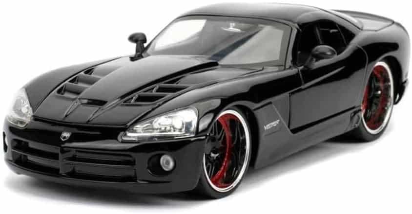 Fast  Furious 1:24 Lettys Dodge Viper SRT10 Die-Cast Car, Toys for Kids and Adults,Black
