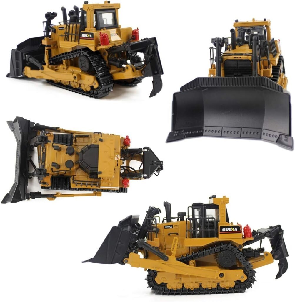 fisca 1/50 Diecast Bulldozer Model Metal Construction Vehicle Toy