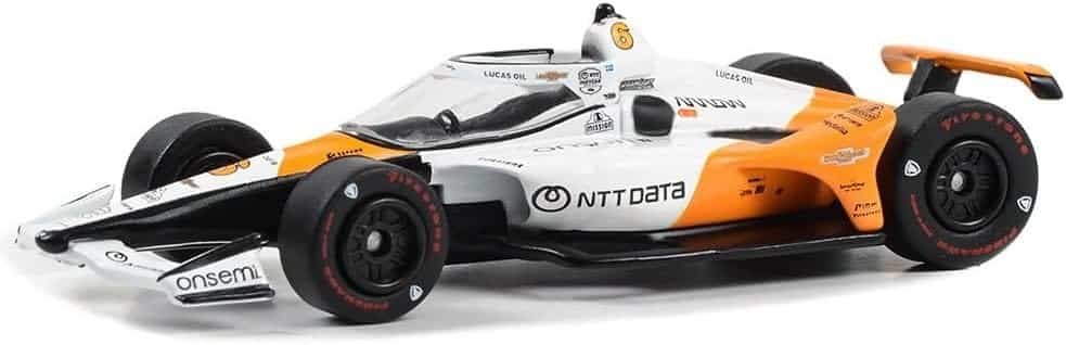 Greenlight 11583 2023 NTT IndyCar Series - #6 Felix Rosenqvist/Arrow Mc Laren NTT Data Onsemi 60th Anniversary Triple Crown Accolade Indy 500 Livery 1:64 Scale