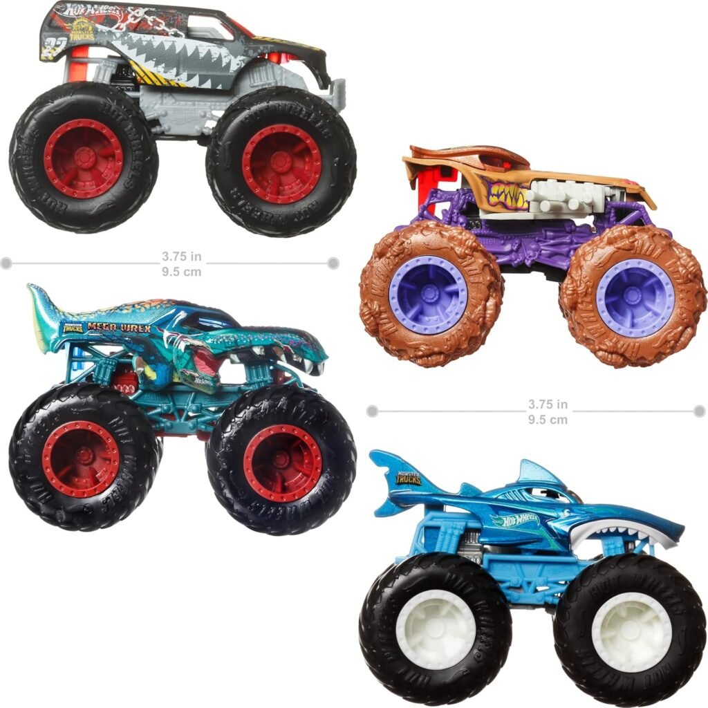 Hot Wheels Monster Trucks Toy Truck 12-Pack, Set of 12 Die-Cast 1:64 Scale Vehicles, For Kids  Collectors (Styles May Vary) (Amazon Exclusive)