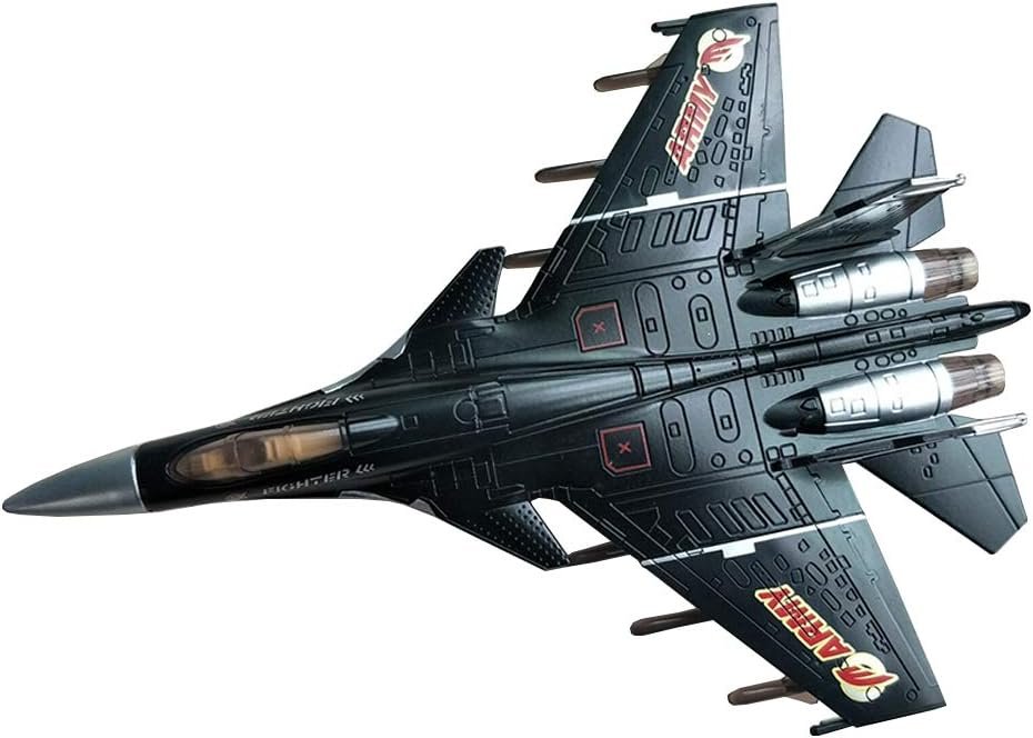 HSOMiD Army Air Force Fighter Jet Toy Military Airplane - Fun Lights and Sounds, Bump and Go Action Pretend Play Kids Aircraft Bomber Plane