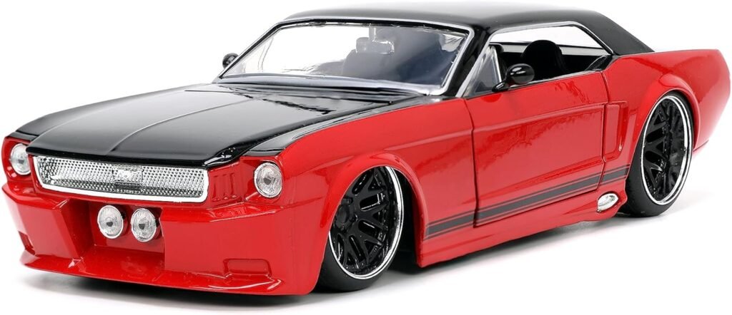 Jada Toys Big Time Muscle 1:24 1965 Ford Mustang Die-Cast Car (Red/Black)