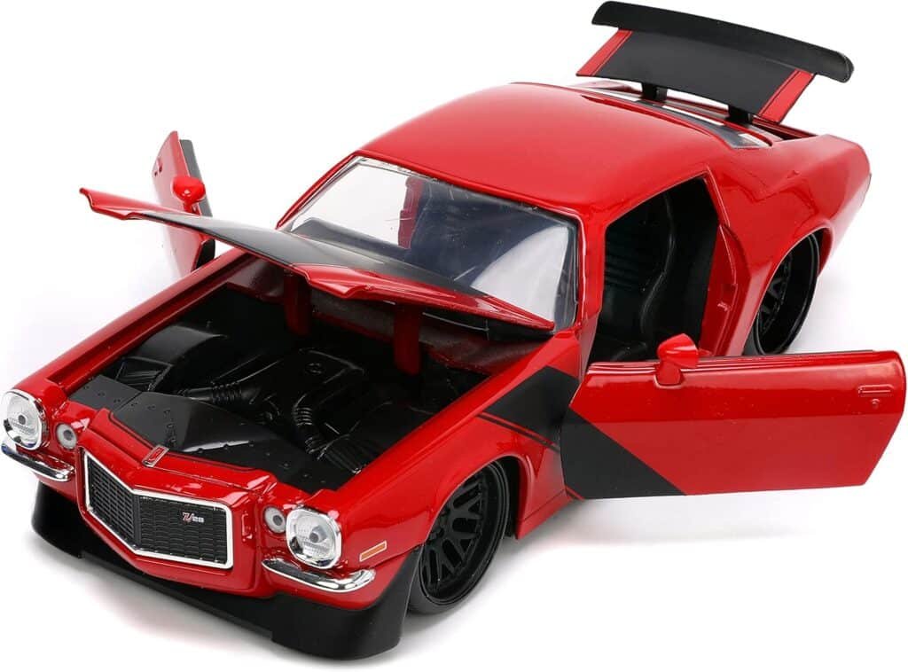 Jada Toys Big Time Muscle 1:24 1971 Chevy Camaro Z28 Die-cast Car Red/Black, Toys for Kids and Adults
