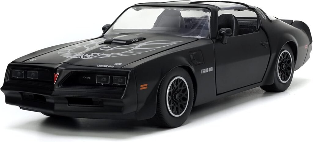 Jada Toys Big Time Muscle 1:24 1977 Pontiac Firebird Trans Am Die-cast Car, Toys for Kids and Adults (34038),Black