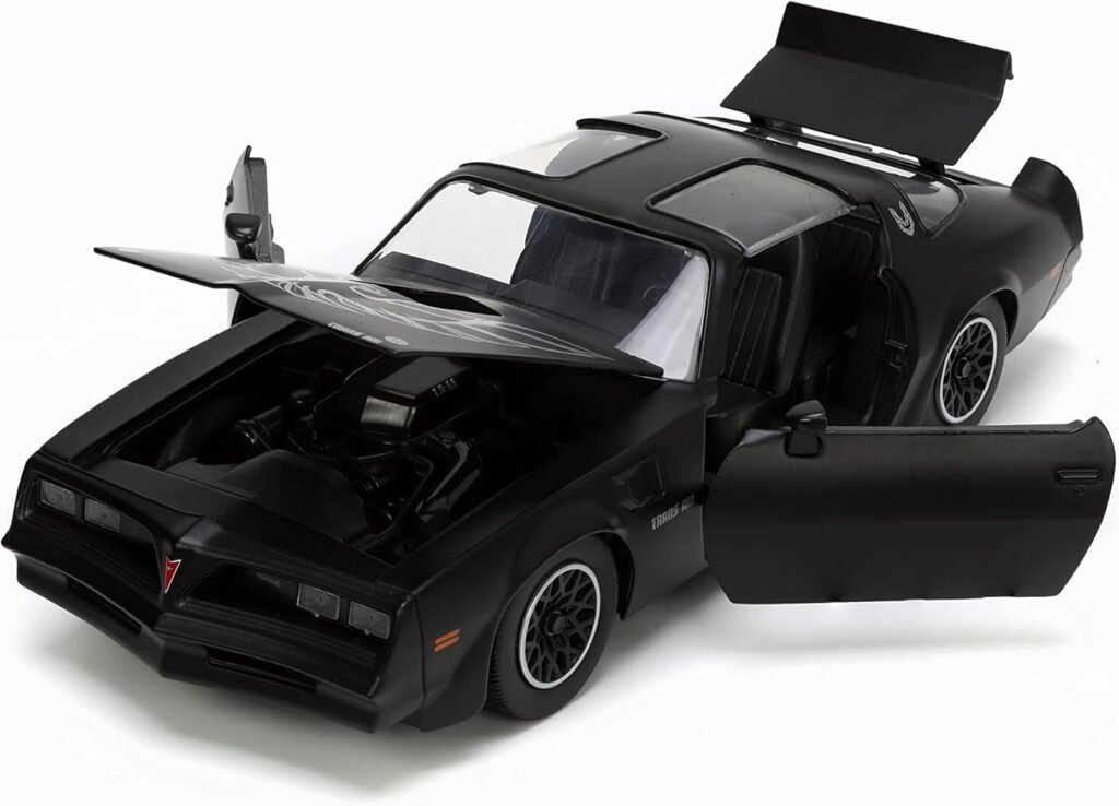 Jada Toys Big Time Muscle 1:24 1977 Pontiac Firebird Trans Am Die-cast Car, Toys for Kids and Adults (34038),Black