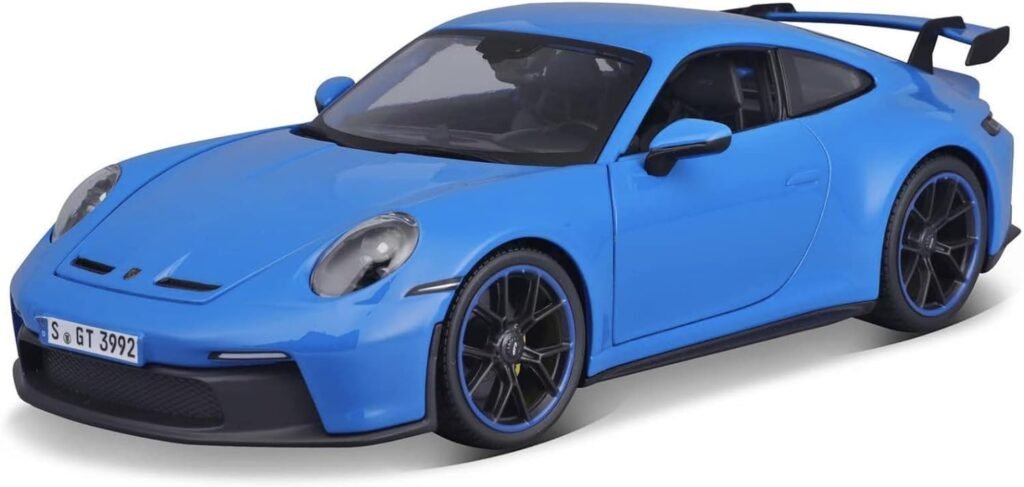 Maisto - 1/18 Scale Model Compatible with Porsche 911 GT3 2022 Die-Cast Scale Model Sports Car Miniature (Blue)