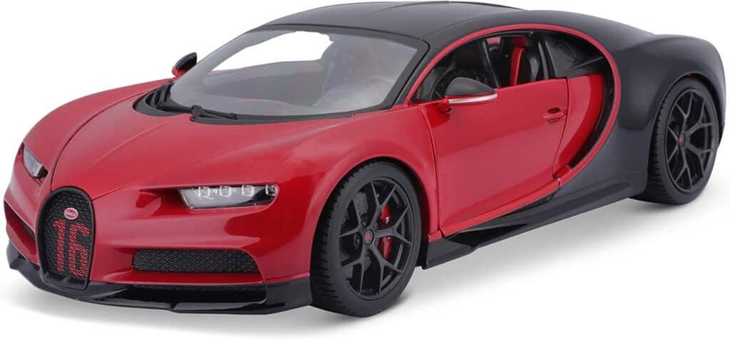 Maisto Bugatti Chiron Sport 1/18 Diecast Model Car - Black/Red (18-11044-00000022)
