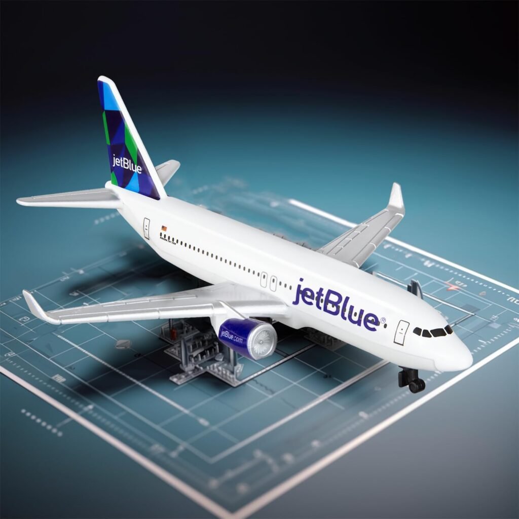 Model Airplanes Jet Bule Airplane Airlines Plane Aircraft Model for Display Collection and Gifts