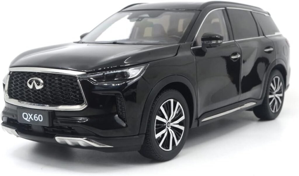 Paudi Model 1/18 Scale Diecast Cars 2022 Infiniti QX60 Model Car For Adults Collection Black