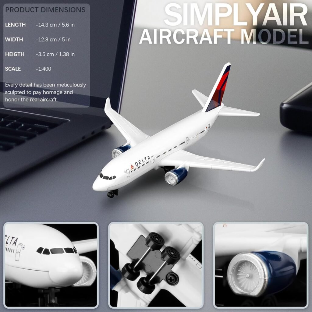 SimplyAir 1/400 Delta Airplane Model Kits Plastic Airplane Model for Collection and Display