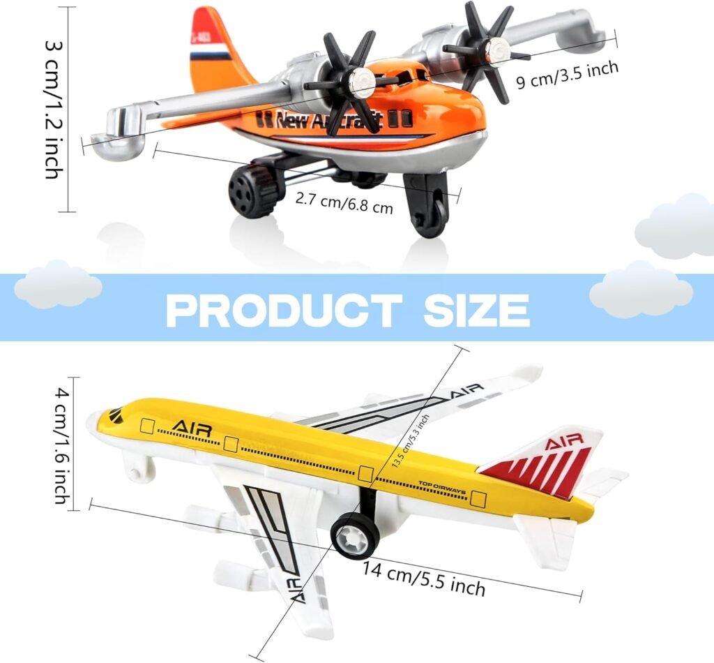 10 Pack Airplane Toys Diecast Pull Back Airplane Toys Alloy Planes Model for Kids Birthday Childrens Day Gifts Classroom Rewards Airforce Party Favors