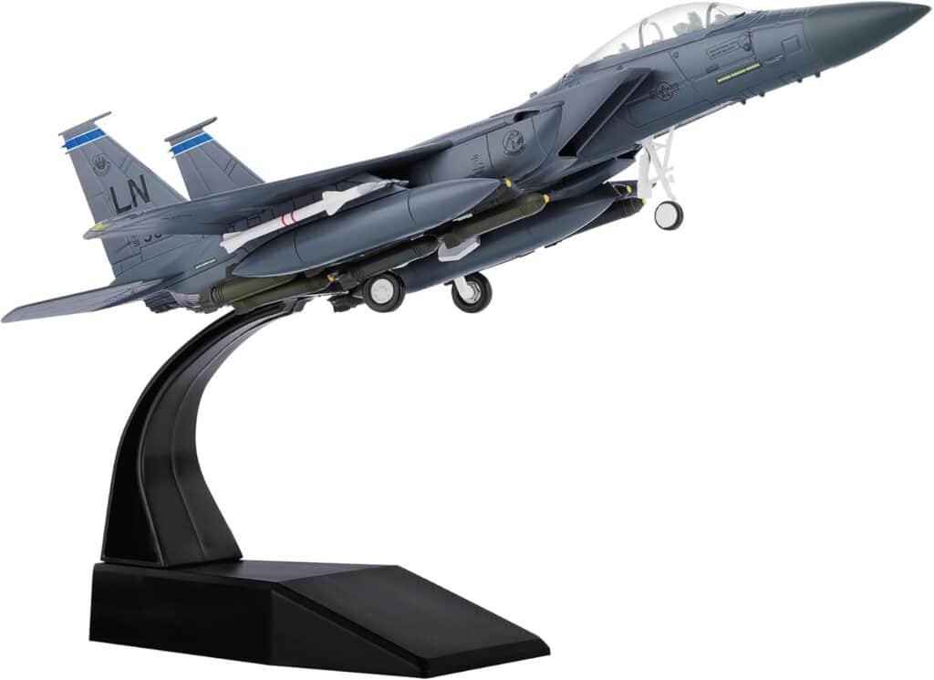 1/100 F-15E Fighter Plane Model Metal Aircraft Model Military Airplane Model Diecast Plane Model for Collection or Gift