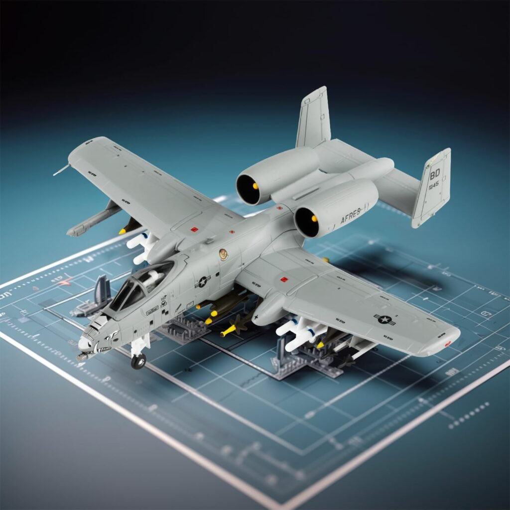1/100 Fighter Jet Model A-10C Thunderbolt II Warthog diecast Military Airplanes Aircraft kit for Collection and Gift
