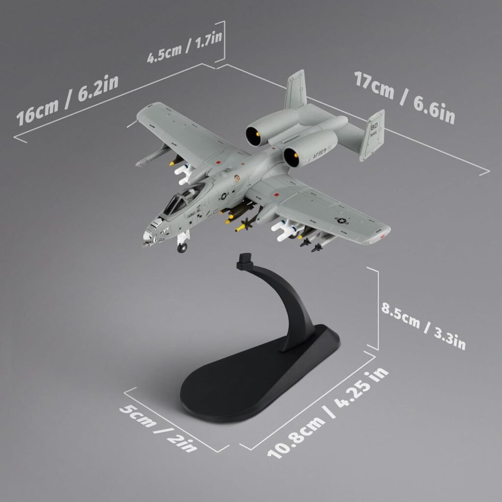 1/100 Fighter Jet Model A-10C Thunderbolt II Warthog diecast Military Airplanes Aircraft kit for Collection and Gift