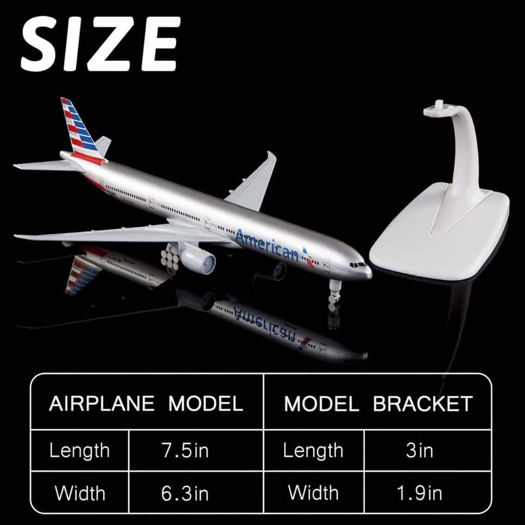 1:300 Scale American Boeing 777 Airplane Models Alloy Diecast Airplane Model