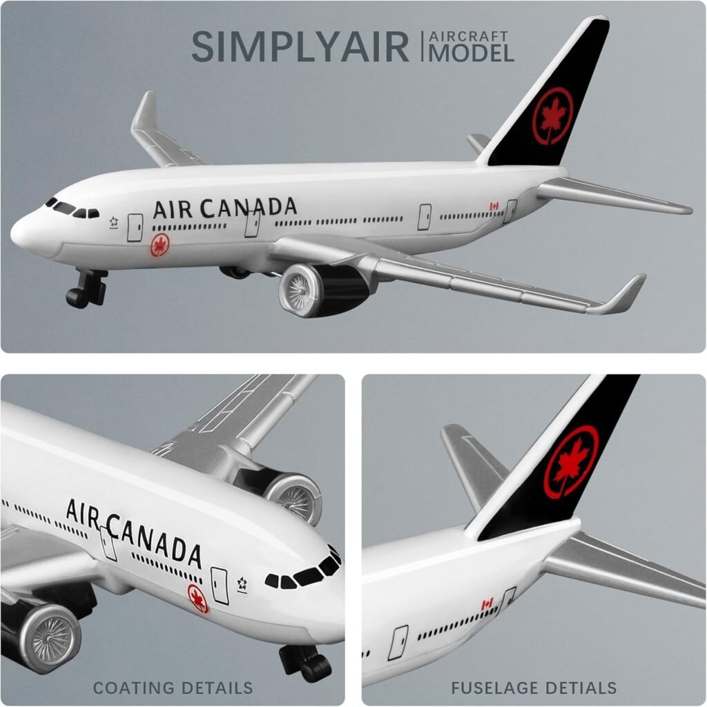 1/400 Air Canada Airplane Model Kits Plastic Airplane Model for Collection and Display