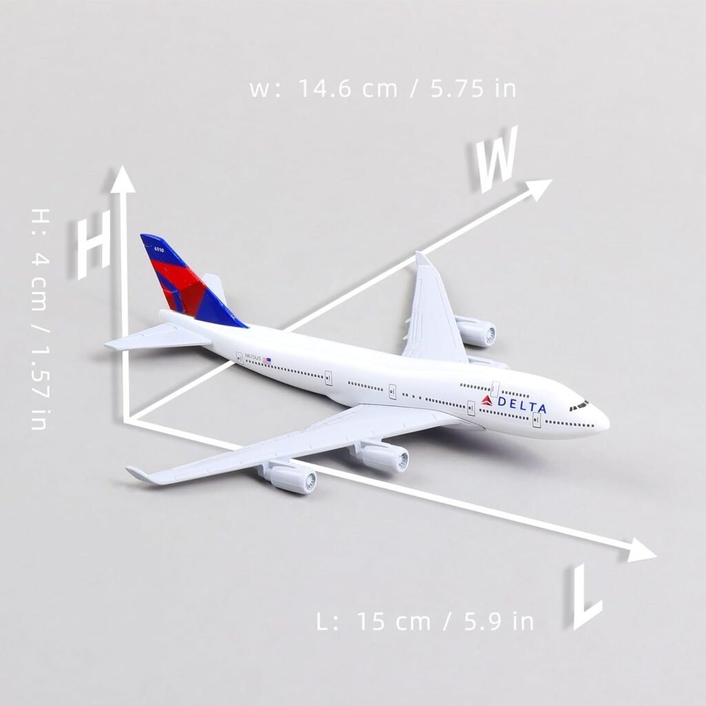 1/400 NL-KLM 747 Model Plane -Diecast Metal Airplane Model Kits with Stand (6 inches) Alloy Boeing 747 Plane Model for Aviation Enthusiasts Gift or Desktop Display 747 Toy Airplane