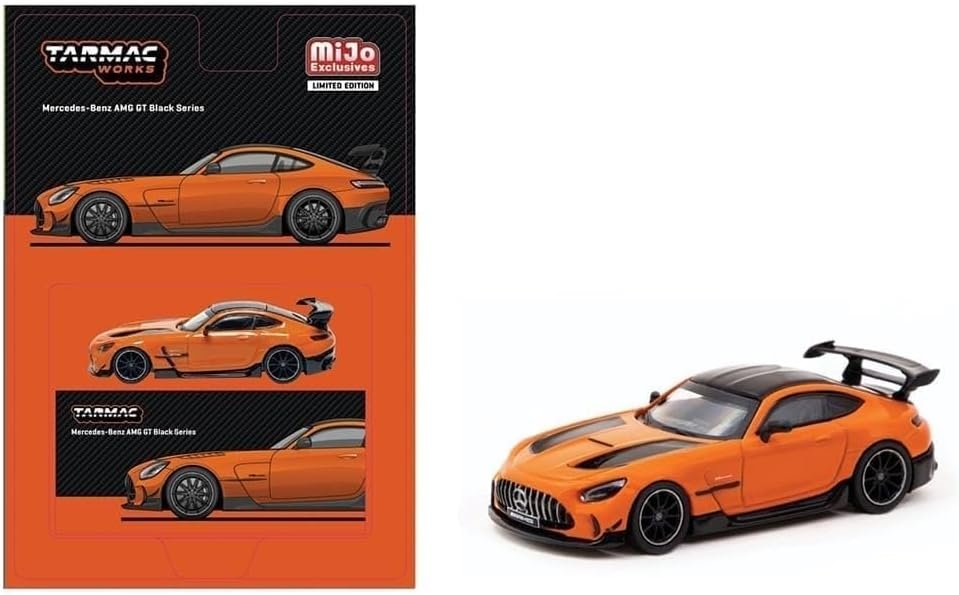 1:64 Scale Diecast Model Car Compatible with Mercedes-Benz AMG GT Black Series Orange Global64 Series Limited Edition by Tarmac T64G-042-OR