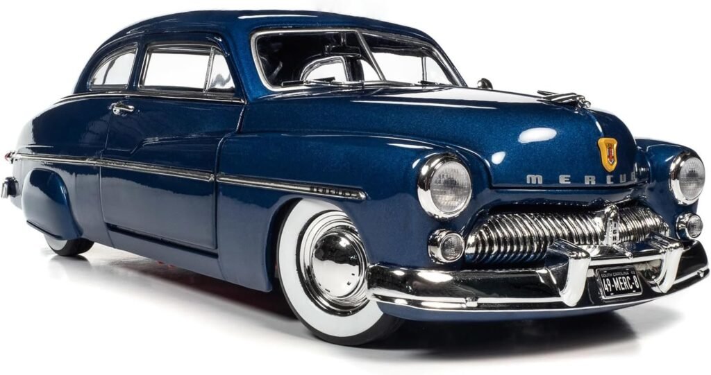1949 Eight Coupe Classic Car, Atlantic Blue - AW277-1/18 Scale Diecast Model Car