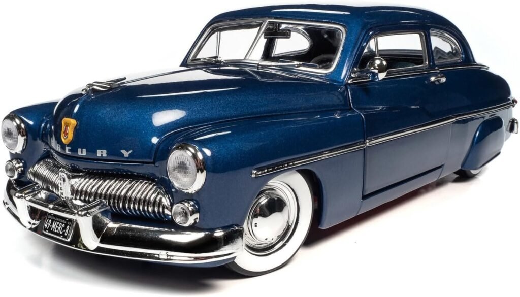1949 Eight Coupe Classic Car, Atlantic Blue - AW277-1/18 Scale Diecast Model Car
