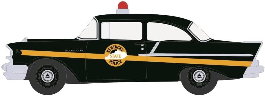 1957 Chevy 150 Sedan - Kentucky State Police, Black - Greenlight HWY18027-1/18 Scale Diecast Car