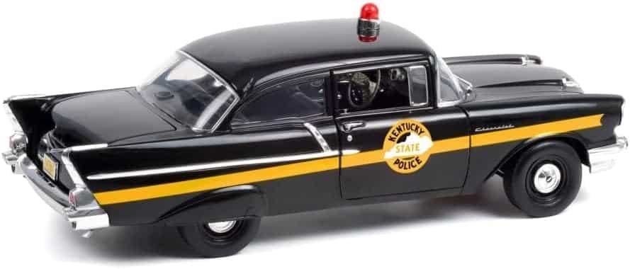 1957 Chevy 150 Sedan - Kentucky State Police, Black - Greenlight HWY18027-1/18 Scale Diecast Car