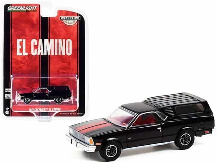 1981 Chevy El Camino with Camper Shell, Black - Greenlight 30310/48-1/64 Scale Diecast Model Toy Car