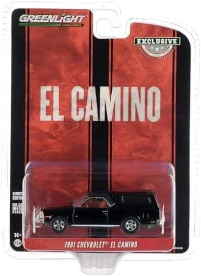 1981 Chevy El Camino with Camper Shell, Black - Greenlight 30310/48-1/64 Scale Diecast Model Toy Car