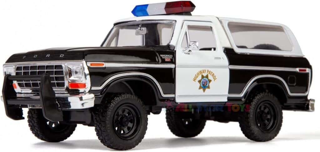 All Star Toys Exclusive 1978 Ford Bronco Ranger XLT California Highway Patrol CHP Police 1:24 Diecast Model Car Law Enforcement Motormax 76985 (Highway Patrol)