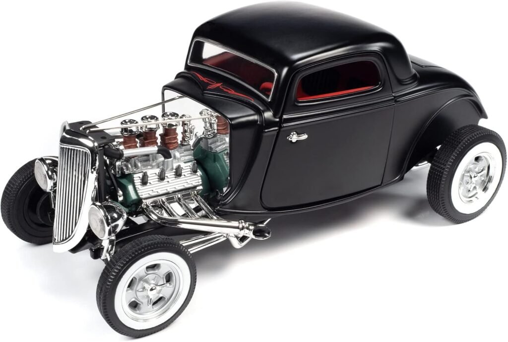 Auto World 1934 Ford 3 Window Coupe High Boy Hot Rod 1:18 Diecast Model