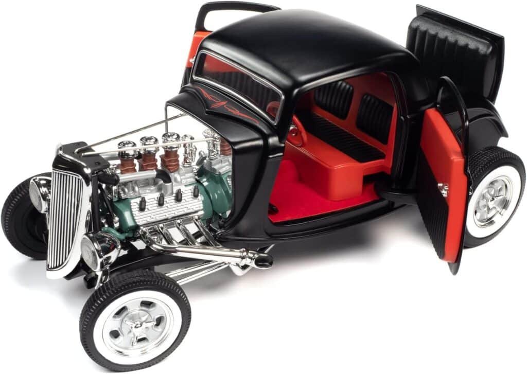 Auto World 1934 Ford 3 Window Coupe High Boy Hot Rod 1:18 Diecast Model