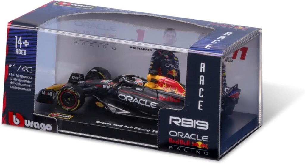Bburago 1:43 Race Oracle Red Bull Racing RB19 (2023) w/Driver - Verstappen #1