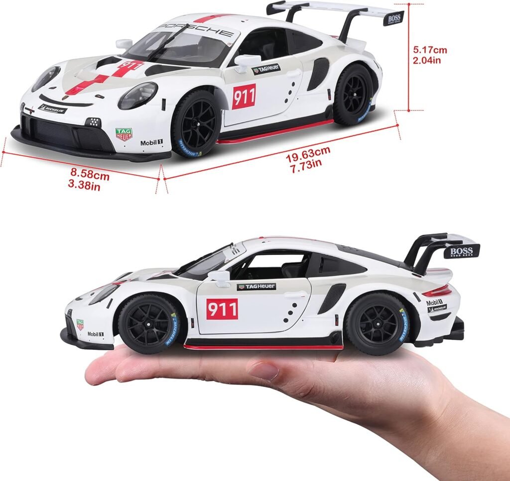 Bburago B18-28013 Porsche 911 RSR GT 1:24 Scale Die-Cast Collectible Car, Assorted Designs and Colours