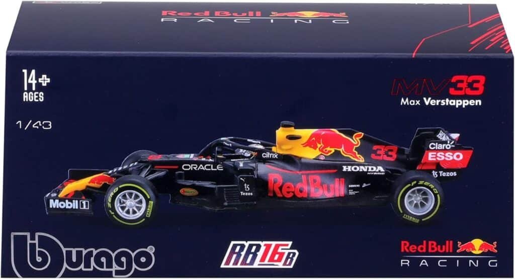 Bburago RedBull Racing RB16B Verstappen #33 Formula1 2021 Collection Car 1:43 Scale