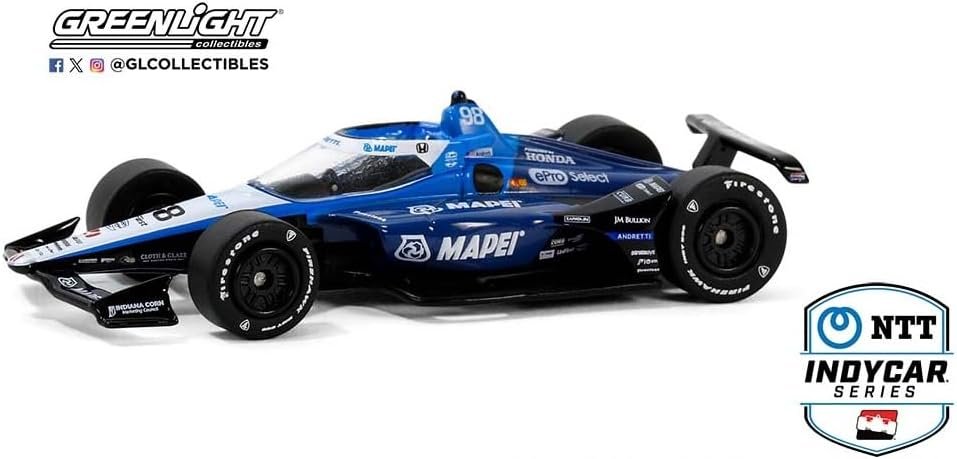 Collectibles Greenlight 11601 2024 NTT IndyCar Series - #98 Marco Andretti/Andretti Autosport 1:64 Scale Indy 500 Diecast, gl11601
