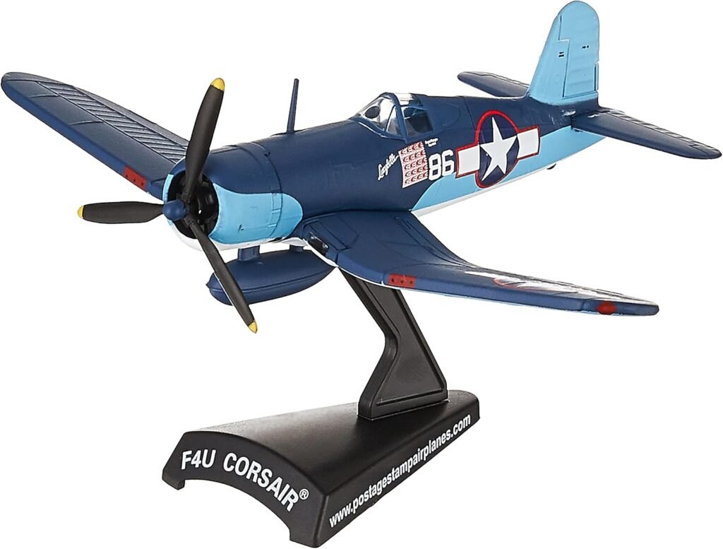 Daron Worldwide Trading Postage Stamp P-38J Lightning Marge 1/115 Dick Bong Airplane Model