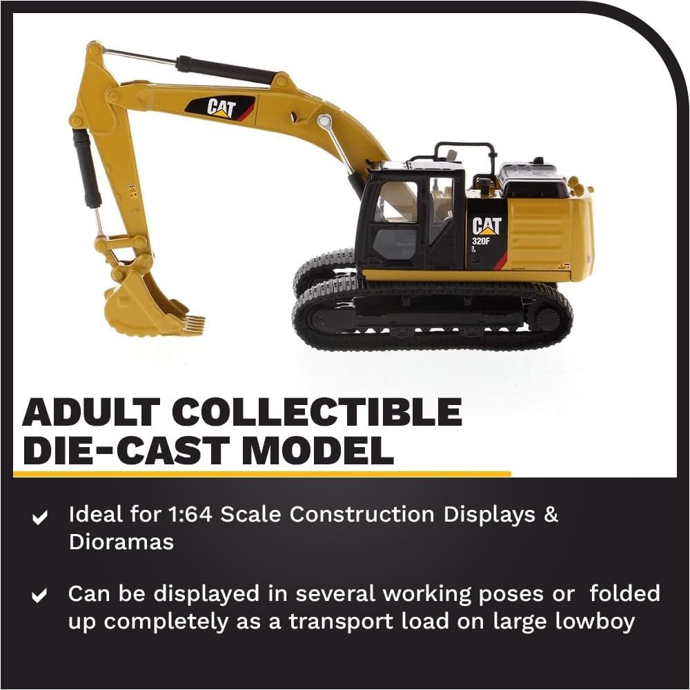 Diecast Masters 1:64 Caterpillar 320F L Hydraulic Excavator, Play  Collect Series Cat Trucks  Construction Equipment | 1:64 Scale Model Diecast Collectible Model 85690