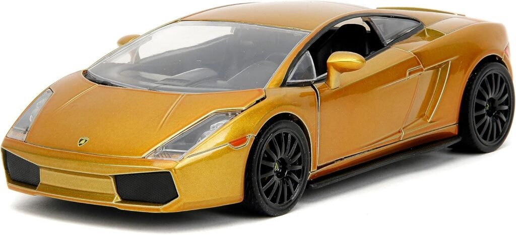 Fast  Furious Fast X 1:24 Gold Lamborghini Gallardo Die-Cast Car, Toys for Kids and Adults