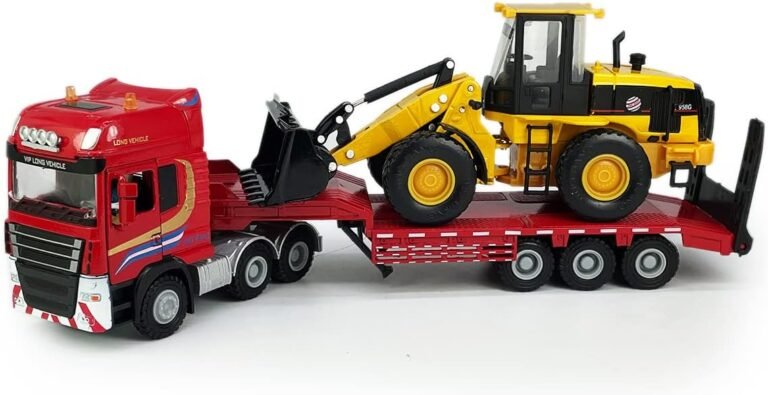 Flatbed Truck Toy with Excavator Loader Review