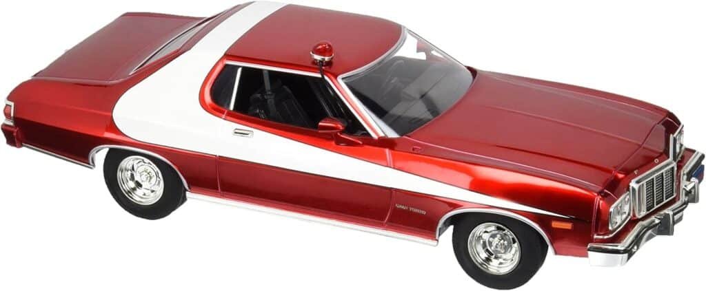GreenLight Artisan Starsky  Hutch Ford Gran Torino Vehicle (1:18 Scale), Red Chrome