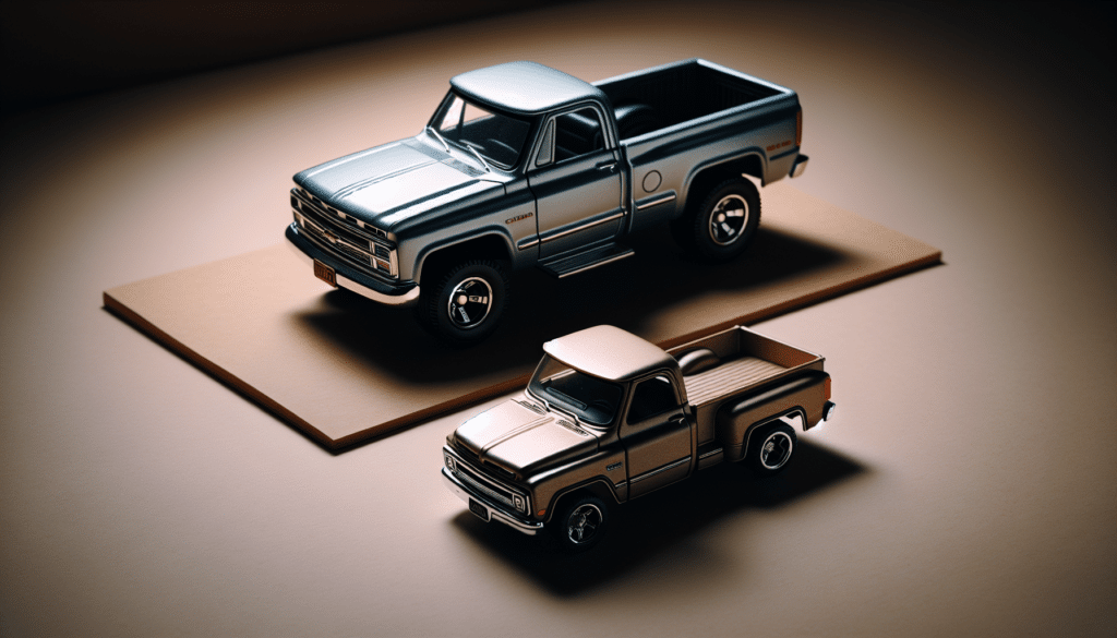 Hot Wheels Chevy Silverado (Blue) Then and Now 3/10, Diecast Toy Car
