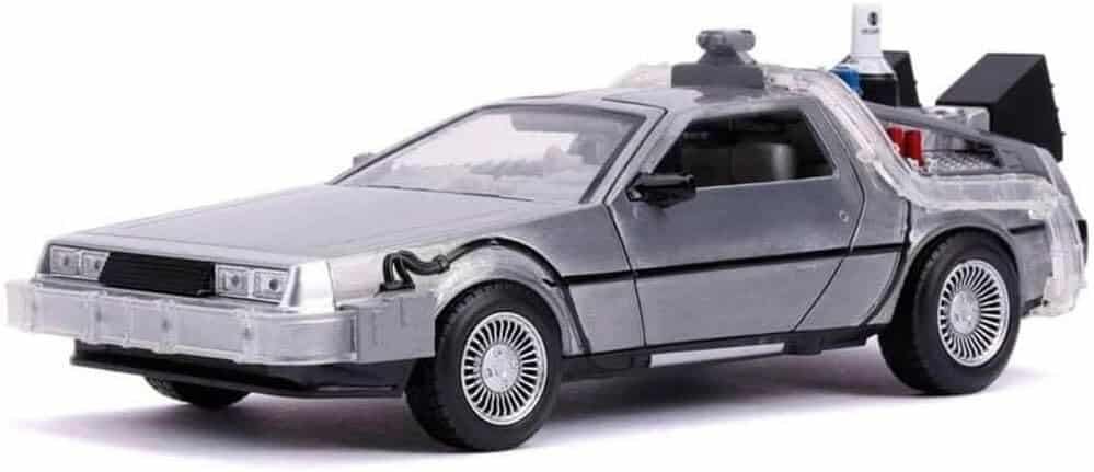 Jada 1:24 Diecast Back to The Future 2 Time Machine with Lights,Silver