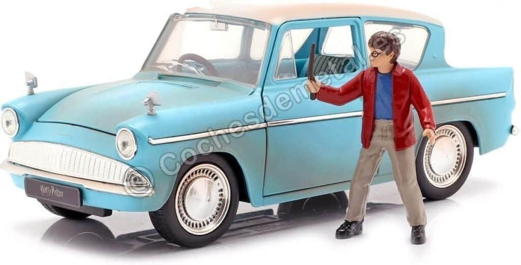 Jada Toys 1:24 Harry Potter and 1959 Ford Anglia Die-Cast Vehicle, Rusty Blue