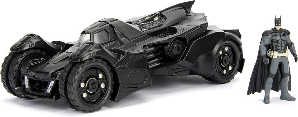 Jada Toys DC Comics Batman 2015 Arkham Knight Batmobile  Batman Metals Die-cast collectible toy vehicle with figure, Black, 1:24 Scale
