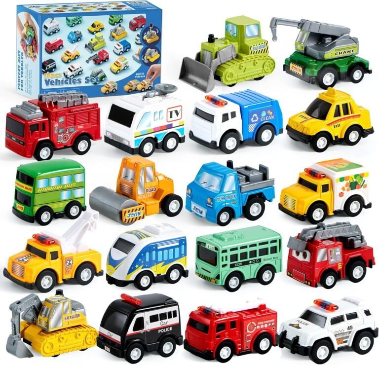 JOYIN 18 Pcs Pull Back City Cars Review