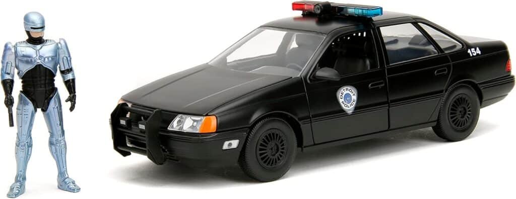 Robocop 35th Anniversary 1:24 OCP Ford Taurus Die-Cast Car  2.75 Robocop Figure, Toys for Kids and Adults