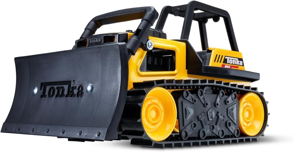 Tonka Steel Classics Bulldozer - Made with Steel  Sturdy Plastic, Yellow Toy Construction Truck, Boys and Girls, Kids, Toddlers, Ages 3+