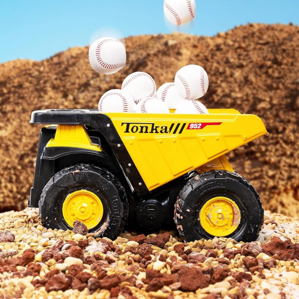 Tonka Steel Classics Bulldozer - Made with Steel  Sturdy Plastic, Yellow Toy Construction Truck, Boys and Girls, Kids, Toddlers, Ages 3+
