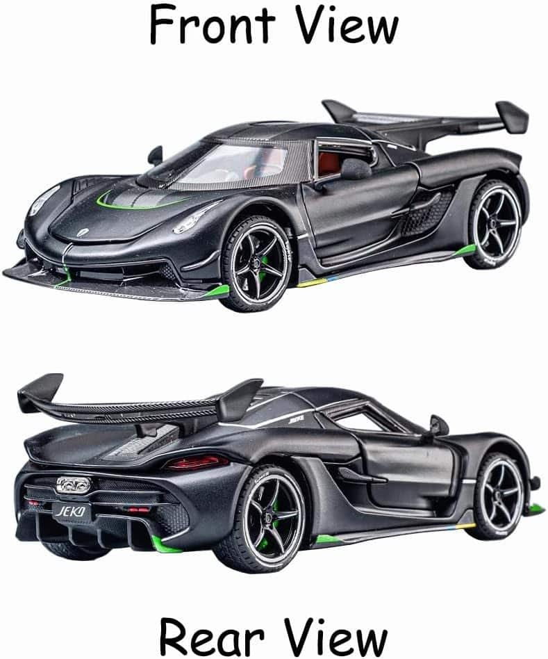 Toy Cars Model Koenigsegg Jesko 1/24 Black Alloy Collectibles Die-cast Vehicles with Sound and Light
