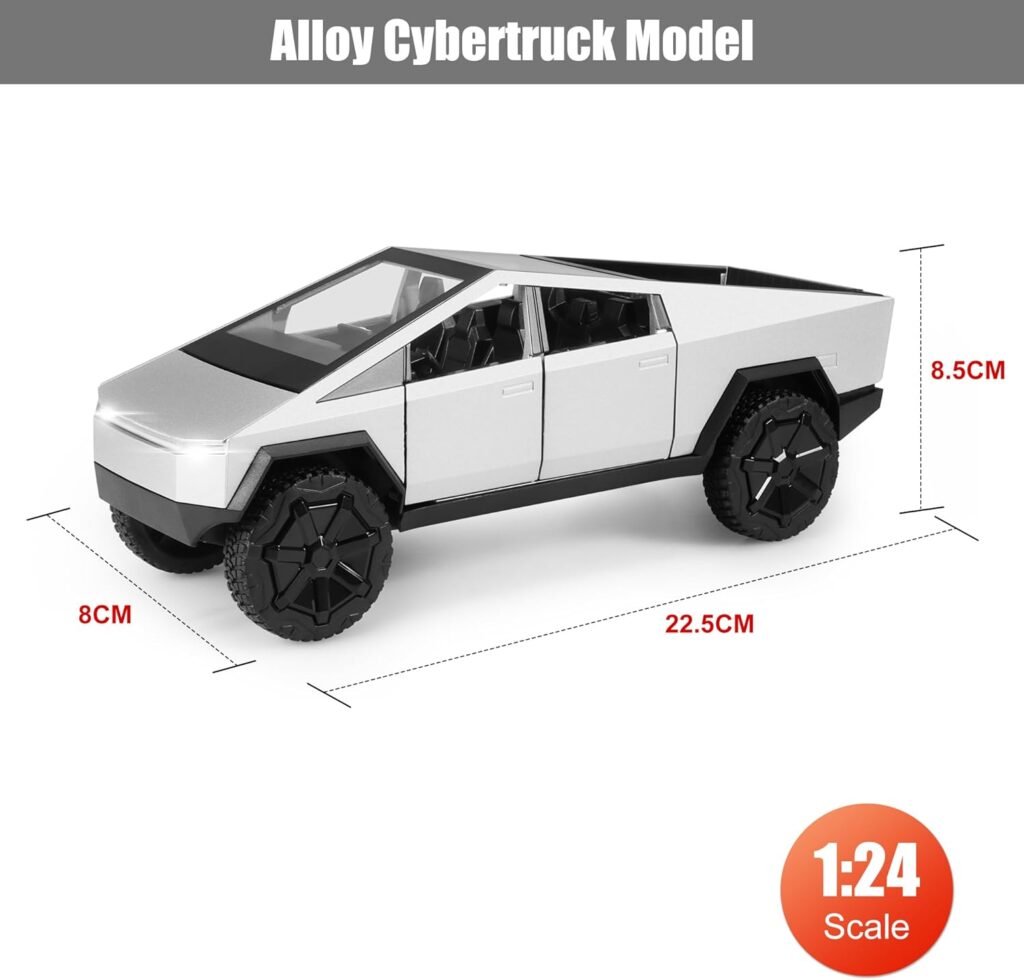 Toy Trucks 1/24 Cybertruck Diecast Cars Cybertruck Metal Toy Cars Cybertruck Model Gifts for Cybertruck Lovers Collection for Kids